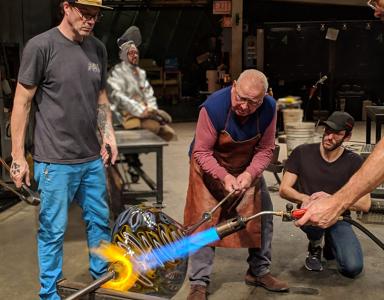 Public Demonstration at the Museum of Glass